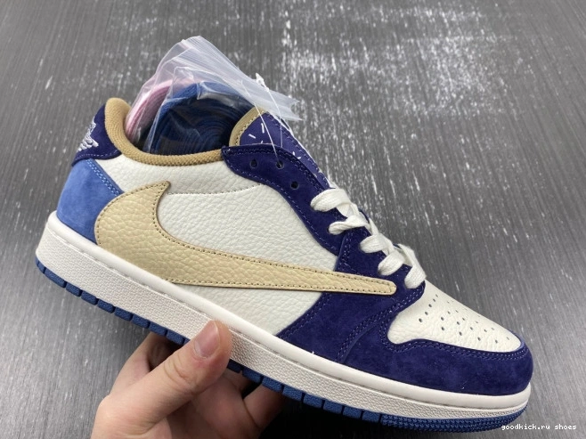 Cheap X SCOTT DM7866-808 TRAVIS JORDAN AIR 1 CUSTOM 0704